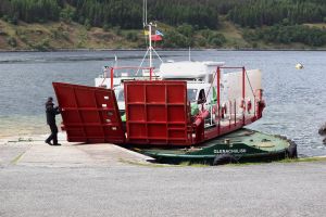 ferry unloading